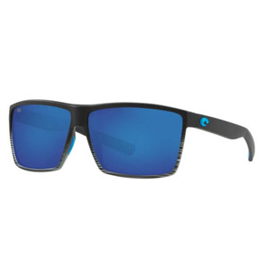 Rincon Sunglasses Polarized in Matte Smoke Crystal with Blue Mirror 580P